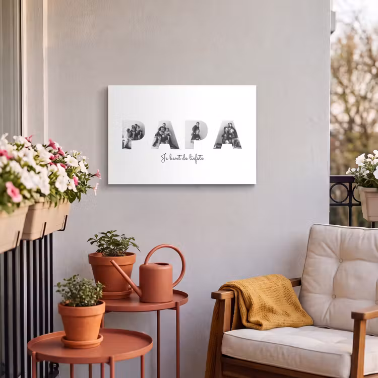 Gepersonaliseerd buiten canvas - Papa - Lettercollage — 3