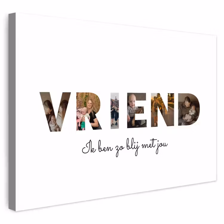 Gepersonaliseerd buiten canvas - Vriend - Lettercollage — 1