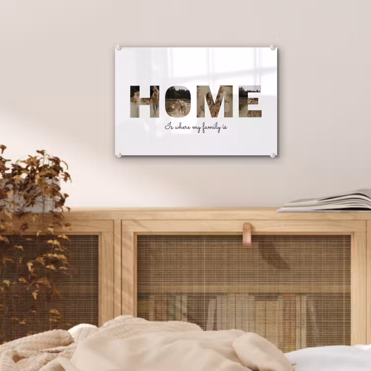 Gepersonaliseerd glas schilderij - Home - Lettercollage — 5