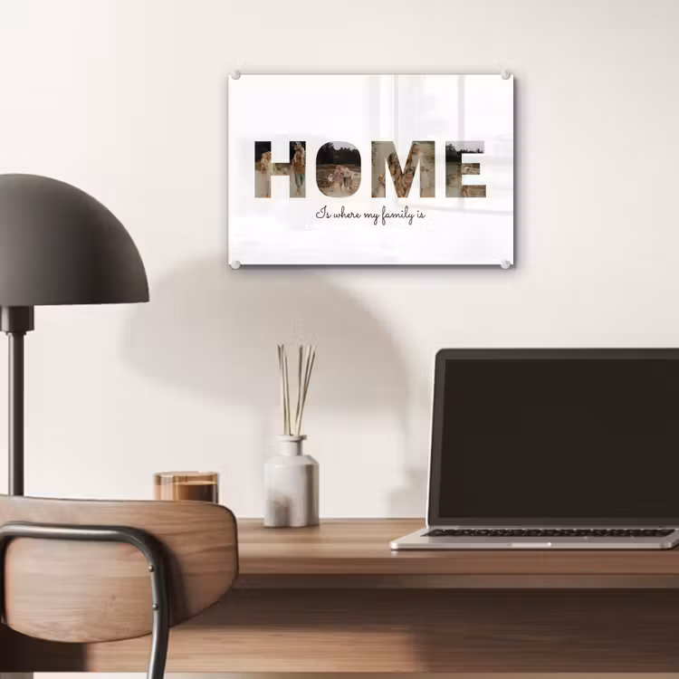 Gepersonaliseerd glas schilderij - Home - Lettercollage — 7