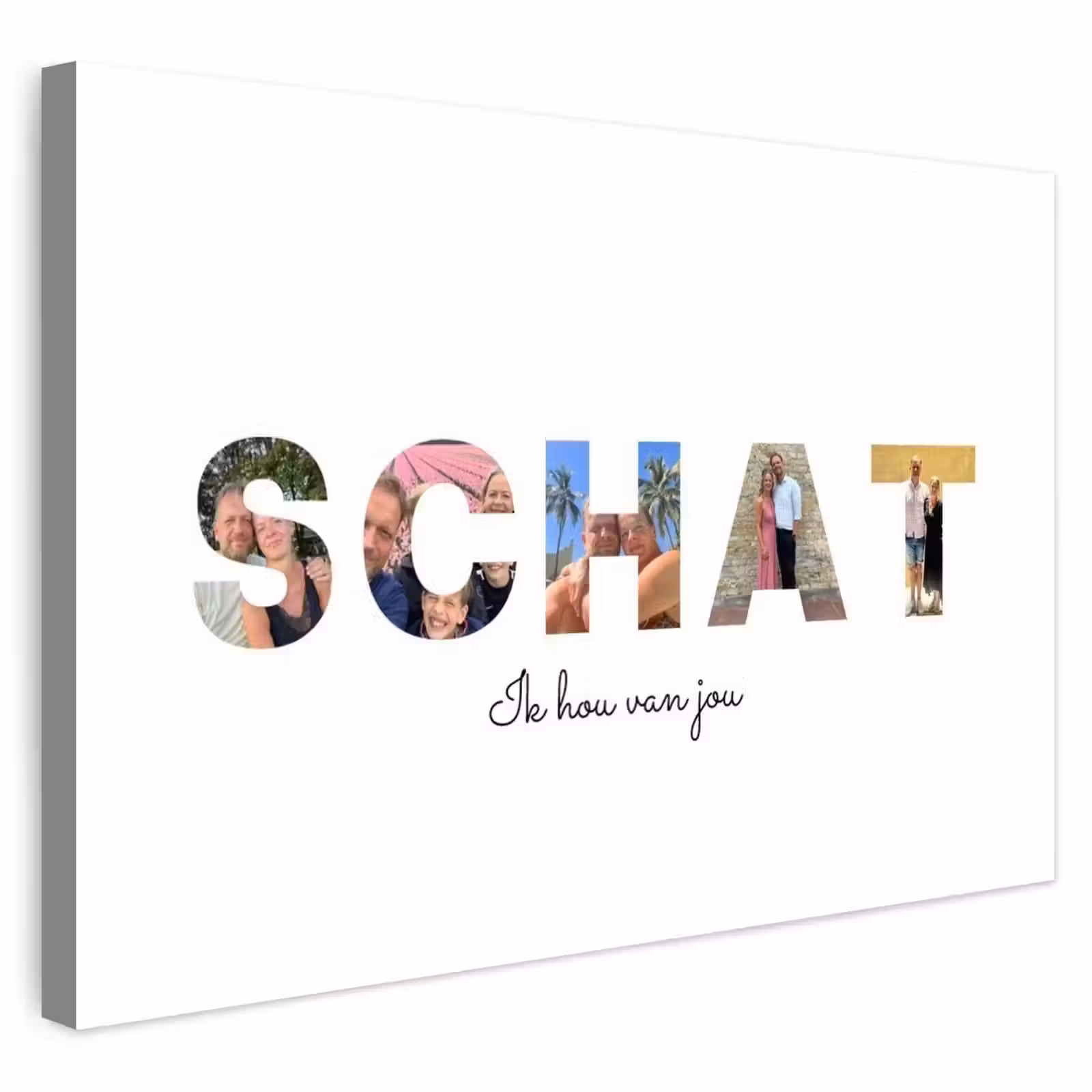 Gepersonaliseerd buiten canvas - Schat - Lettercollage — 1