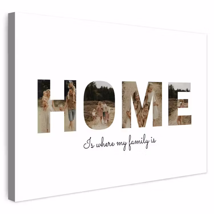 Gepersonaliseerd buiten canvas - Home - Lettercollage — 1