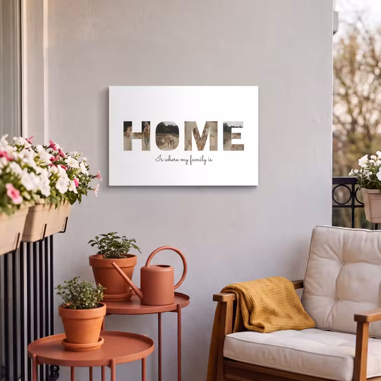 Gepersonaliseerd buiten canvas - Home - Lettercollage — 3