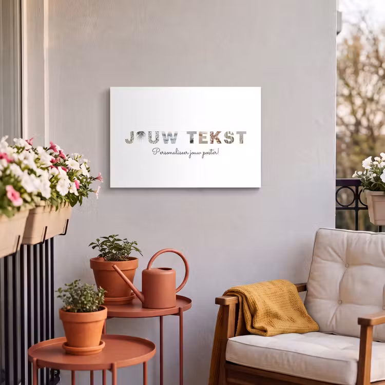 Gepersonaliseerd buiten canvas - Jouw Tekst - Lettercollage — 3