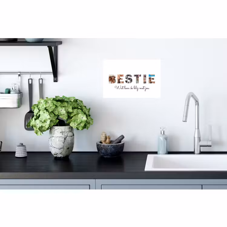 Gepersonaliseerde muursticker - Bestie - Lettercollage — 2