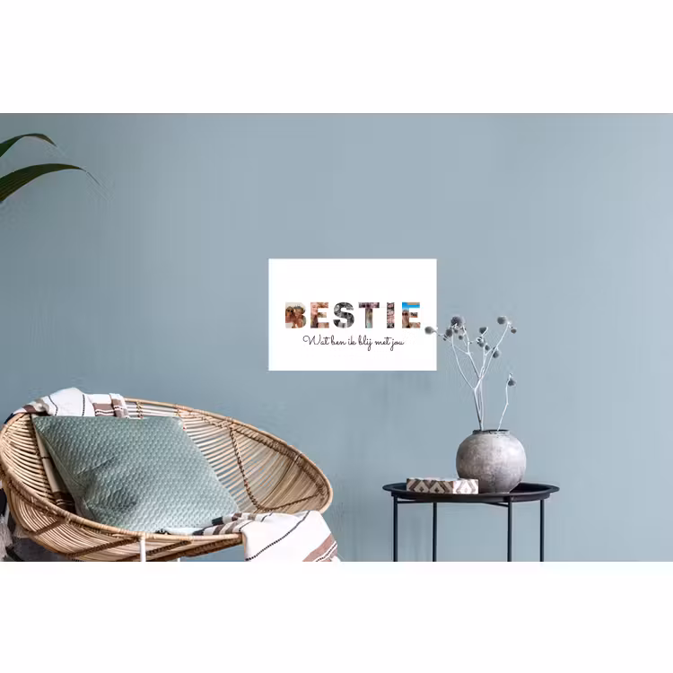 Gepersonaliseerde muursticker - Bestie - Lettercollage — 4
