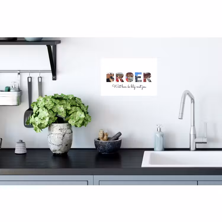 Gepersonaliseerde muursticker - Broer - Lettercollage — 2