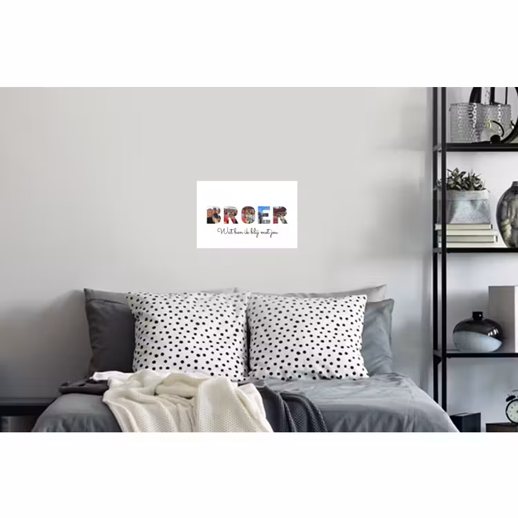 Gepersonaliseerde muursticker - Broer - Lettercollage — 5