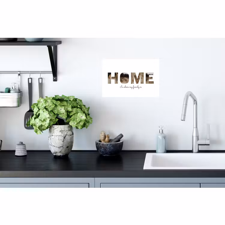 Gepersonaliseerde muursticker - Home - Lettercollage — 2