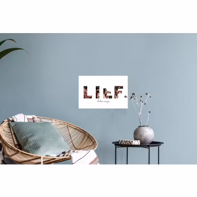 Gepersonaliseerde muursticker - Lief - Lettercollage — 4
