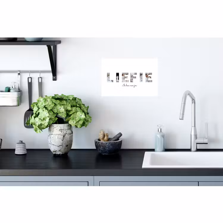 Gepersonaliseerde muursticker - Liefie - Lettercollage — 2