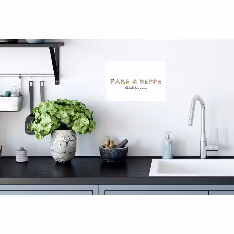 Gepersonaliseerde muursticker - Pake & Beppe - Lettercollage — 2