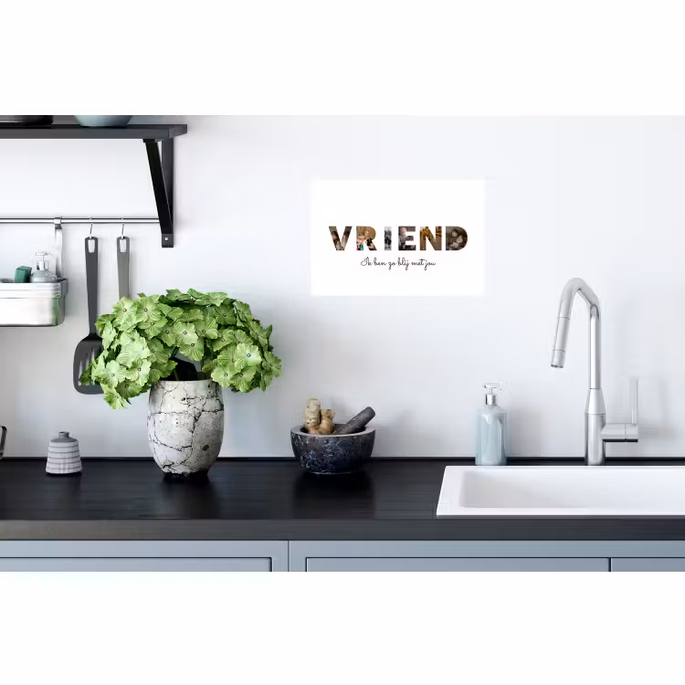 Gepersonaliseerde muursticker - Vriend - Lettercollage — 2