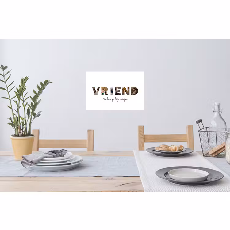 Gepersonaliseerde muursticker - Vriend - Lettercollage — 3