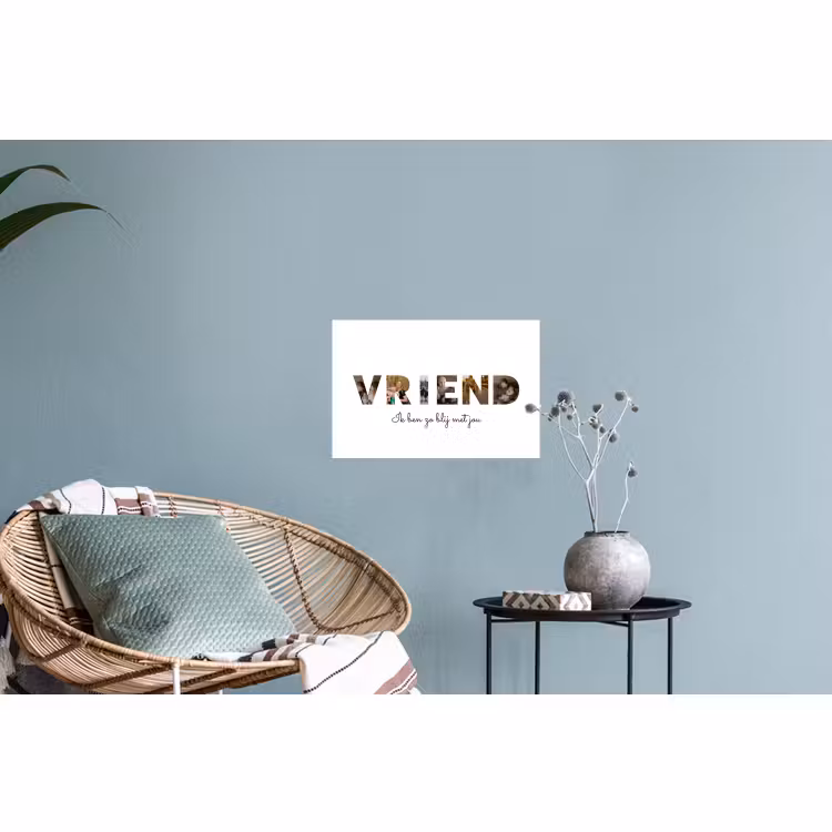 Gepersonaliseerde muursticker - Vriend - Lettercollage — 4