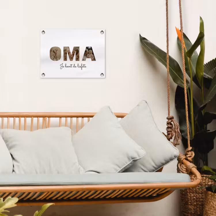 Gepersonaliseerde tuinposter - Oma - Lettercollage — 5