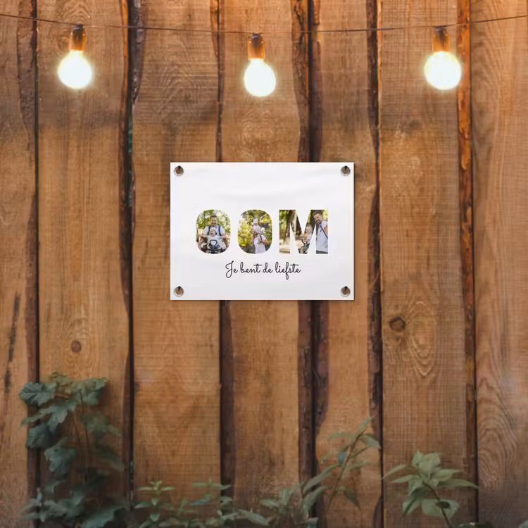 Gepersonaliseerde tuinposter - Oom - Lettercollage — 2
