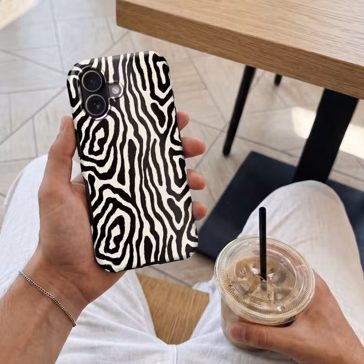 Telefoonhoesje Toughcase - Zebra - Abstract - Zwart — 4