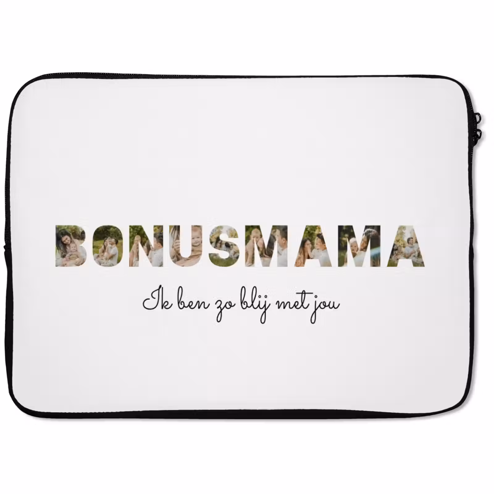 Gepersonaliseerde laptophoes - Bonusmama - Lettercollage — 1