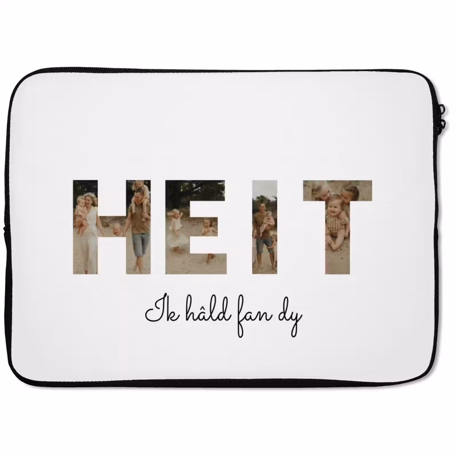 Gepersonaliseerde laptophoes - Heit - Lettercollage — 1