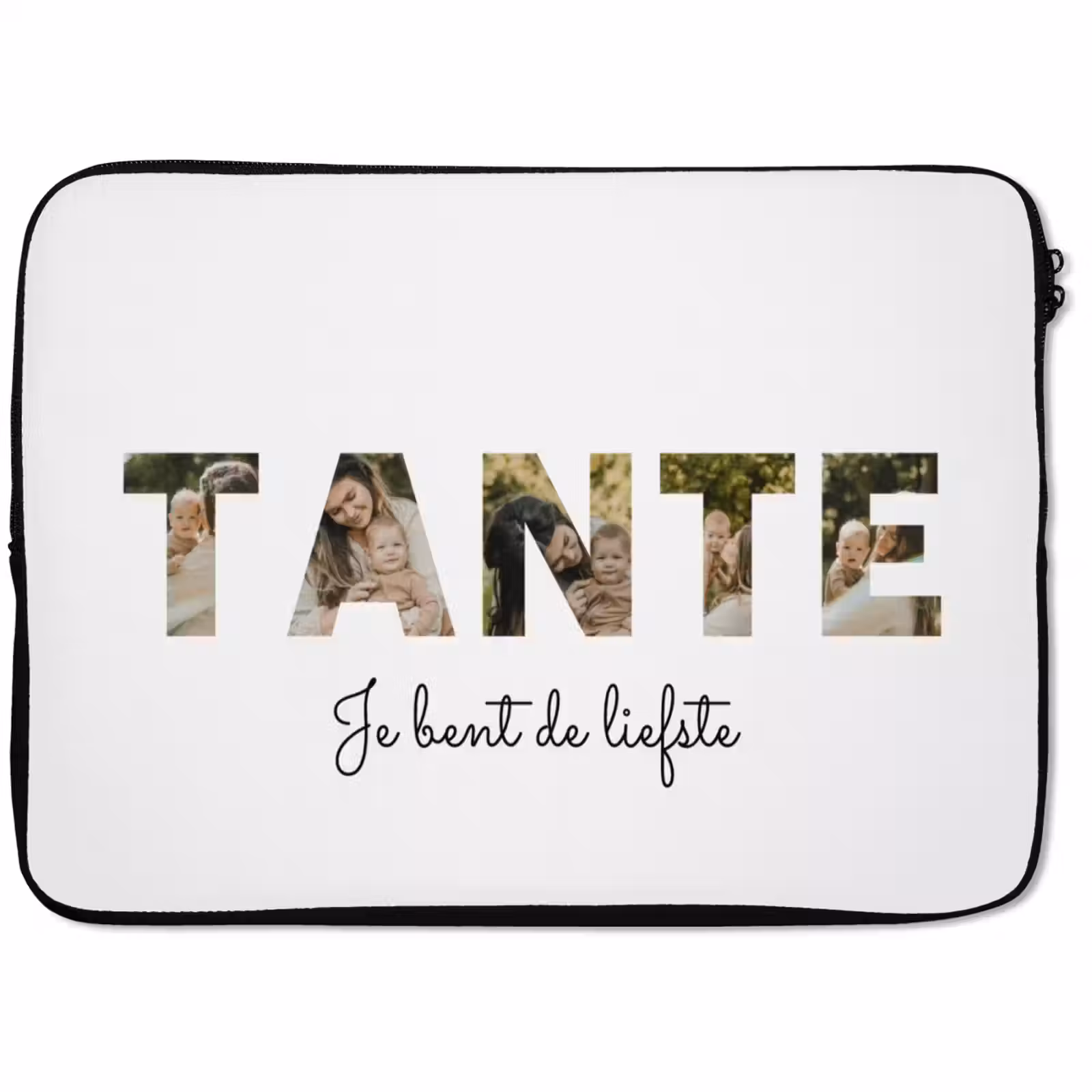 Gepersonaliseerde laptophoes - Tante - Lettercollage — 1