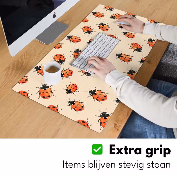 Bureau onderlegger - Lieveheersbeestjes - Patroon - Rood — 6
