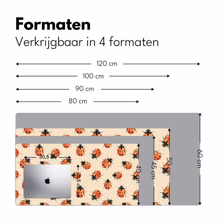 Bureau onderlegger - Lieveheersbeestjes - Patroon - Rood — 8
