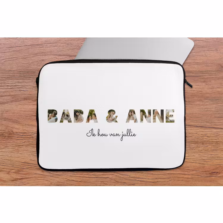 Gepersonaliseerde laptophoes - Baba & Anne - Lettercollage — 2