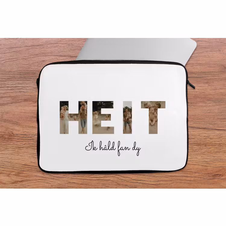 Gepersonaliseerde laptophoes - Heit - Lettercollage — 2