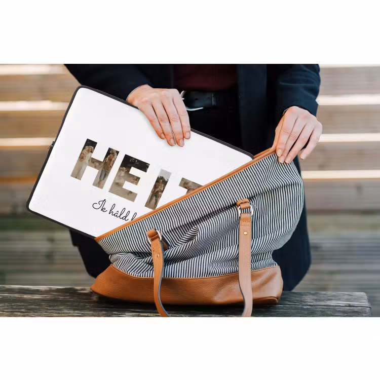 Gepersonaliseerde laptophoes - Heit - Lettercollage — 4
