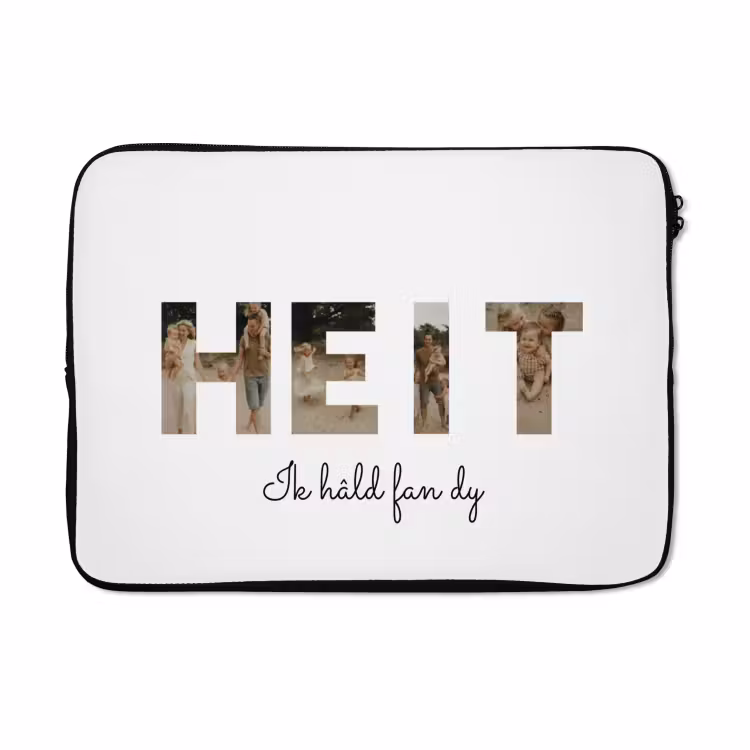Gepersonaliseerde laptophoes - Heit - Lettercollage — 5