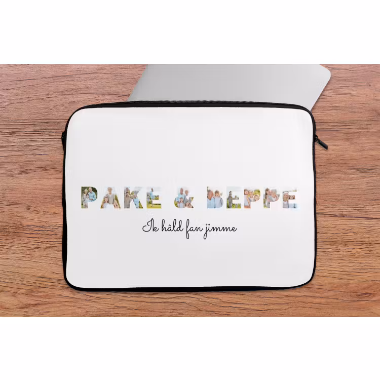 Gepersonaliseerde laptophoes - Pake & Beppe - Lettercollage — 2