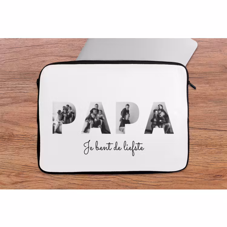 Gepersonaliseerde laptophoes - Papa - Lettercollage — 2