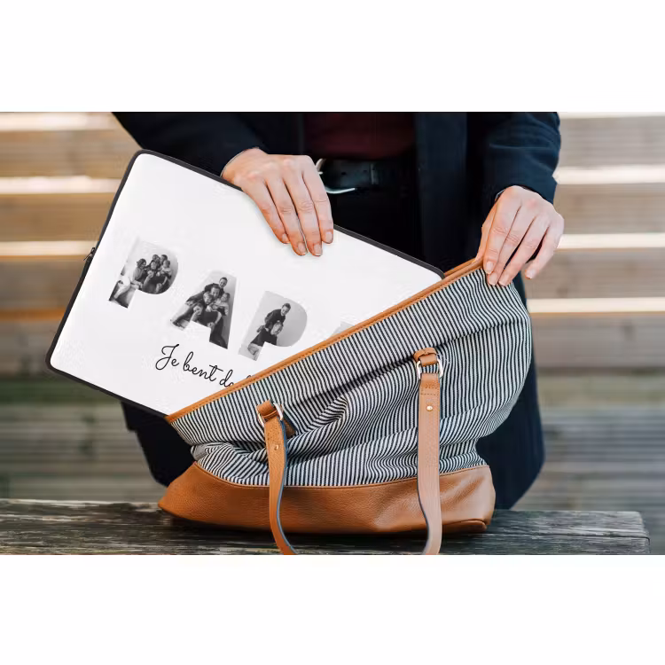 Gepersonaliseerde laptophoes - Papa - Lettercollage — 4