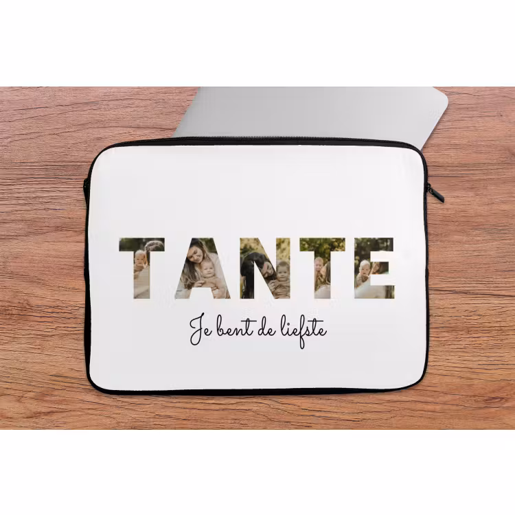 Gepersonaliseerde laptophoes - Tante - Lettercollage — 2