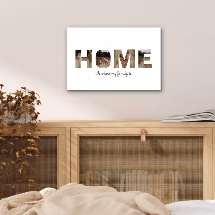 Gepersonaliseerd aluminium schilderij - Home - Lettercollage — 4