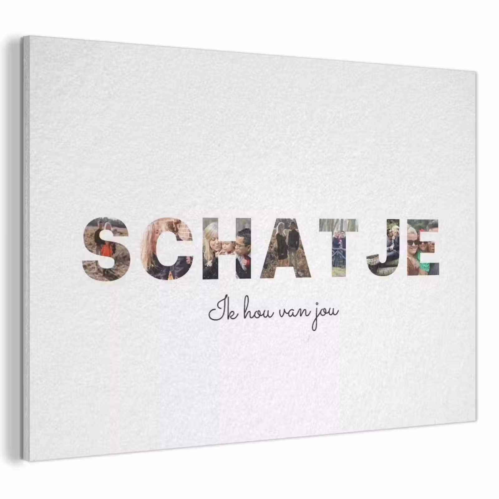 Gepersonaliseerd akoestisch schilderij - Schatje - Lettercollage — 1