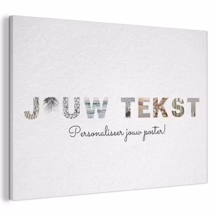 Gepersonaliseerd akoestisch schilderij - Jouw Tekst - Lettercollage — 1