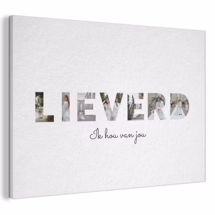 Gepersonaliseerd akoestisch schilderij - Lieverd - Lettercollage — 1