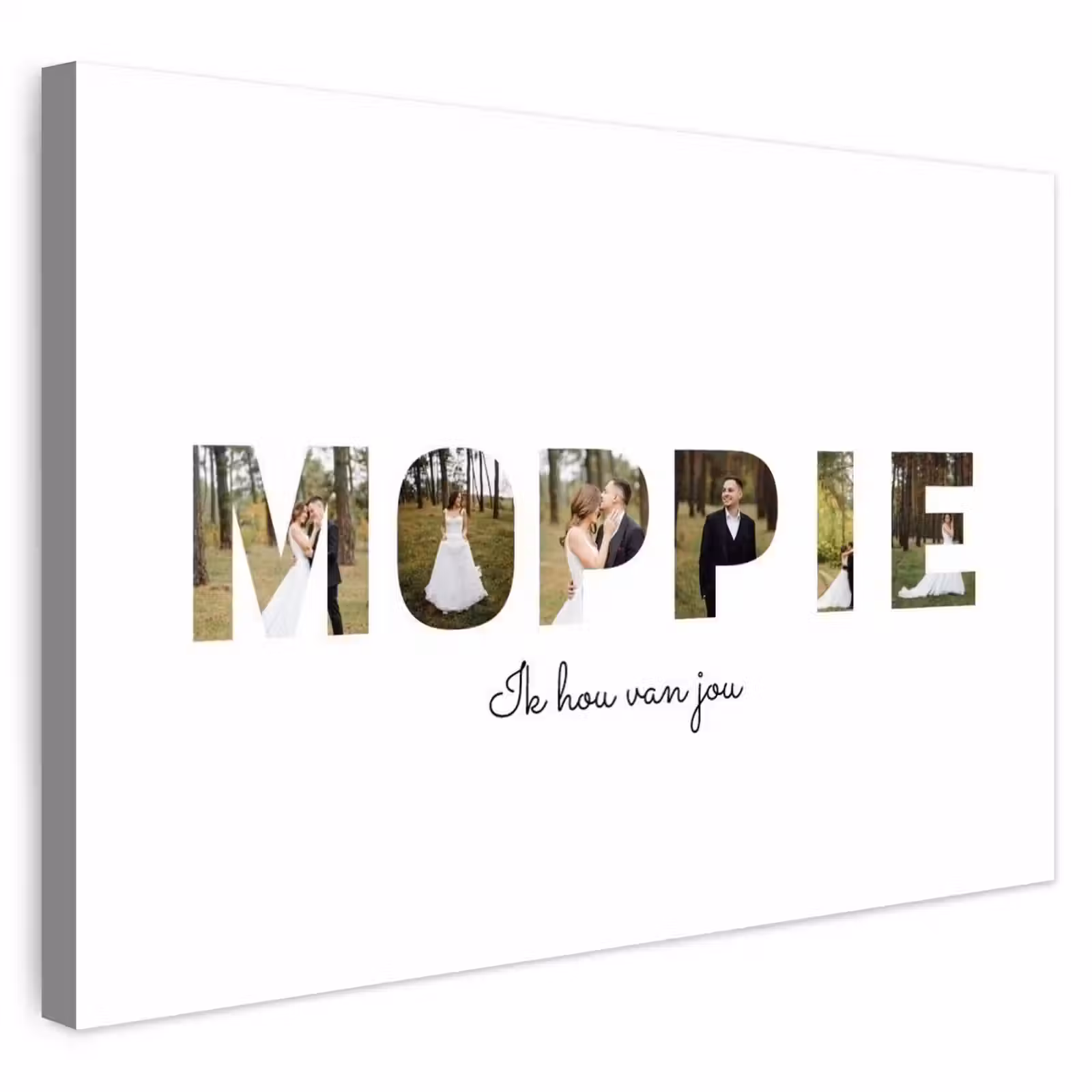 Gepersonaliseerd buiten canvas - Moppie - Lettercollage — 1
