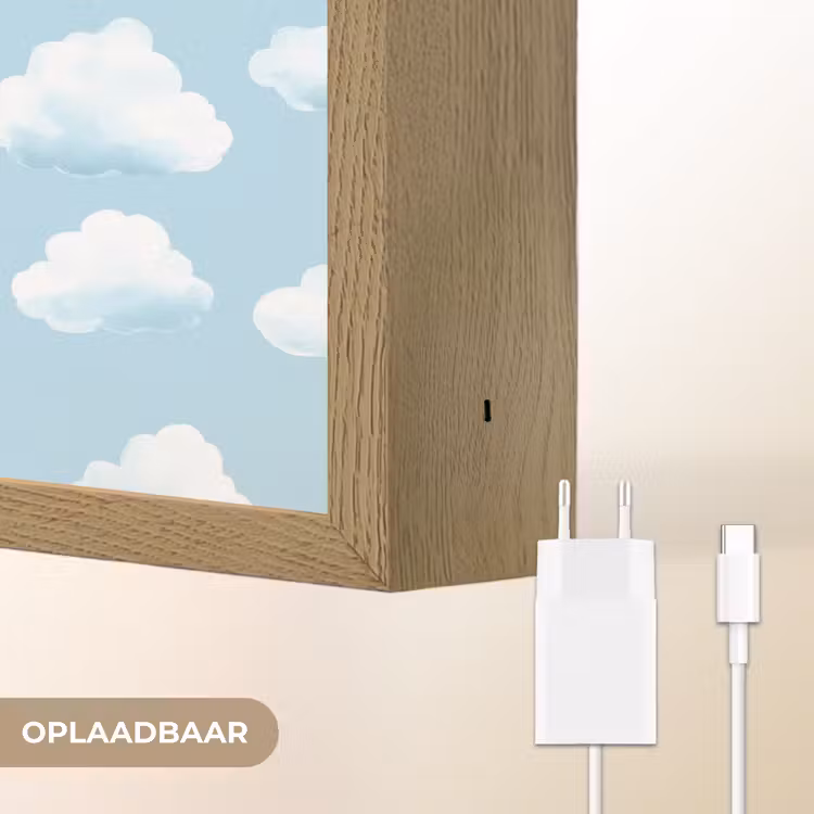 Lightbox - Wandlamp - Wolken - Illustratie - Blauw — 7
