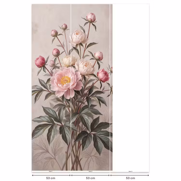 Behang - Pioenrozen - Boeket - Roze — 6