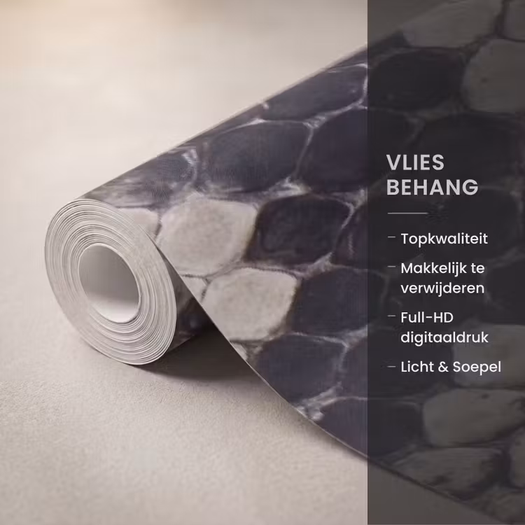 Behang - Slangenleer - Patroon - Beige — 3