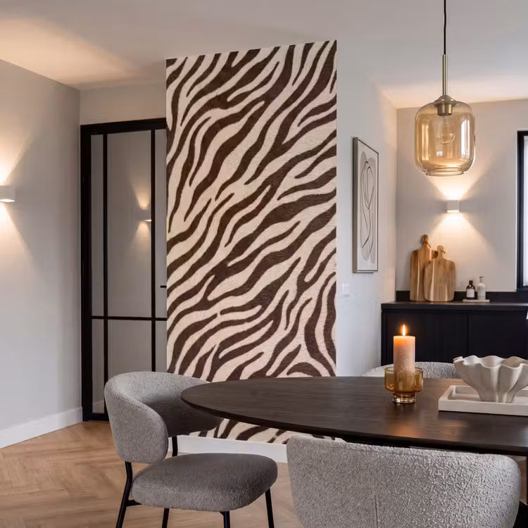 Behang - Zebra - Strepen - Bruin — 5