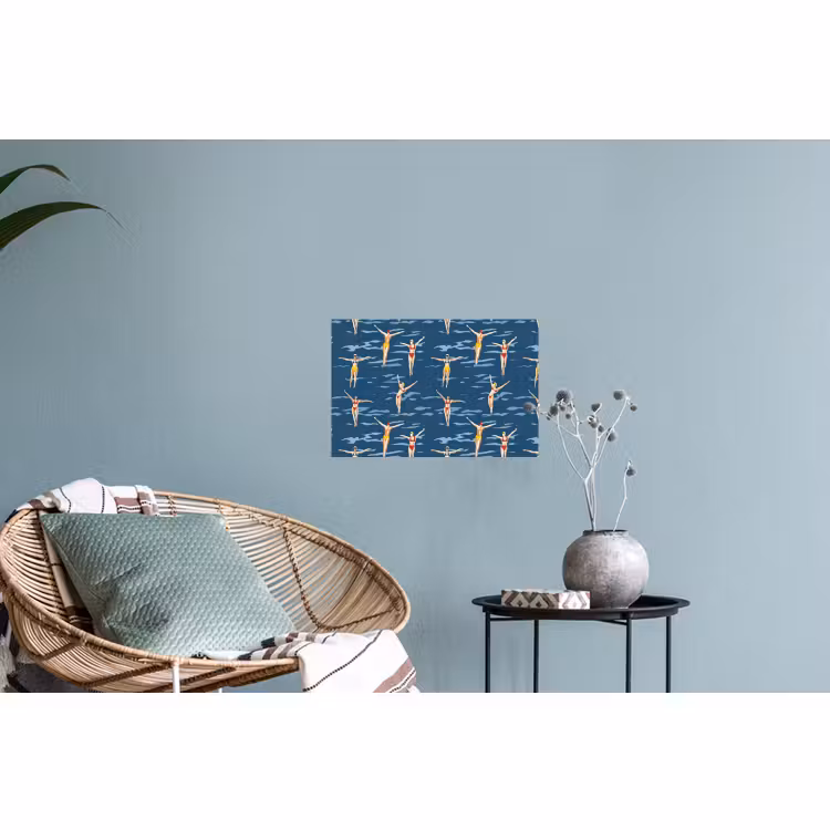 Muursticker - Zwemsters- Retro - Blauw — 4