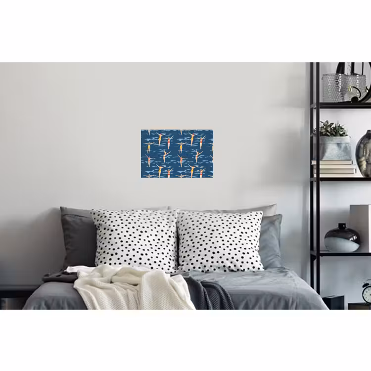 Muursticker - Zwemsters- Retro - Blauw — 5