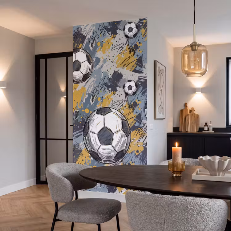 Behang - Voetbal - Abstract - Sport - Kleurrijk — 5