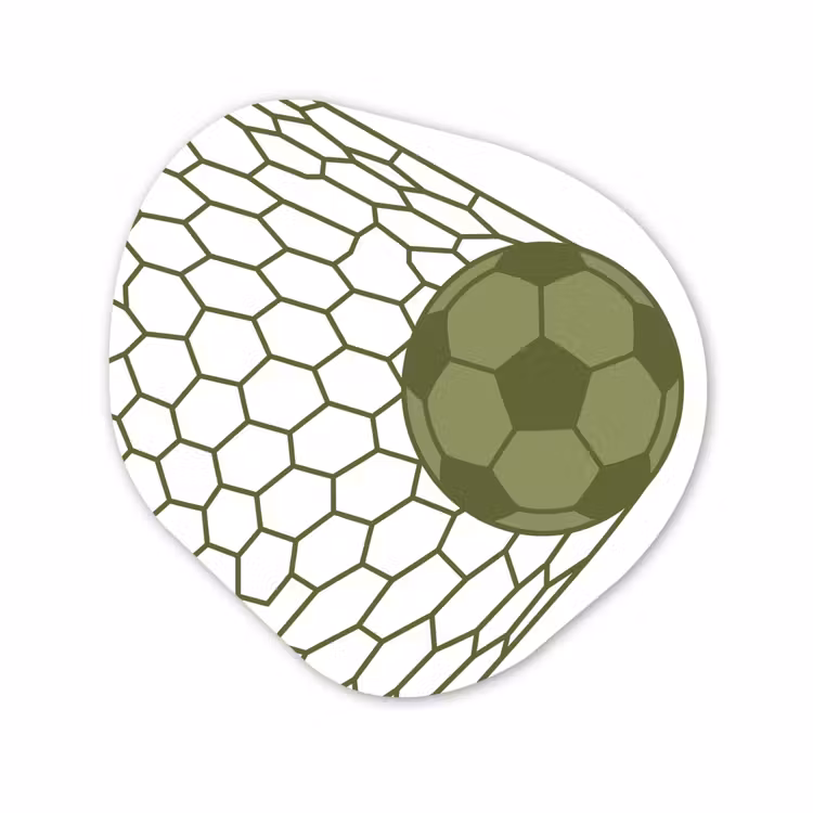 Organisch schilderij - Forex - Voetbal - Goal - Sport - Groen — 1