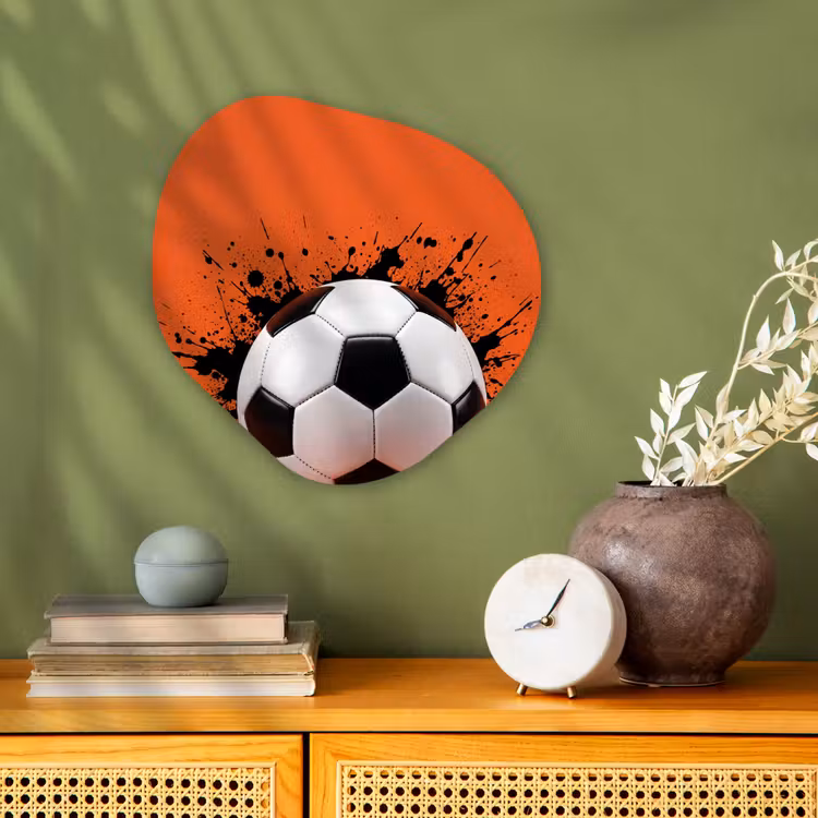 Organisch schilderij - Forex - Voetbal - Verf - Sport - Oranje — 2