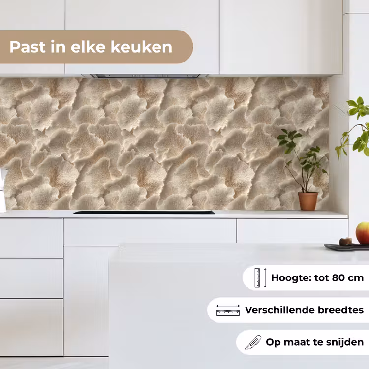 Keuken achterwand - Waaierstructuren - Beige - Vezeltextuur — 7
